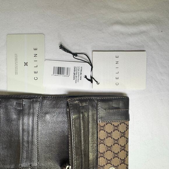 Celine Leather and fabric Monogram long wallet - Picture 6 of 12
